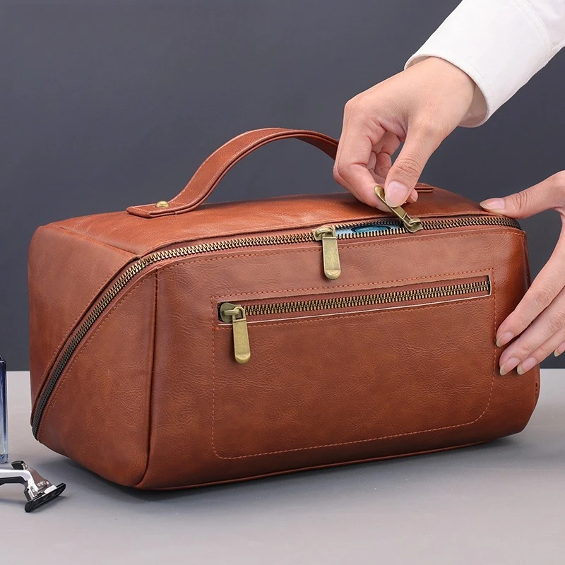 Mens Grooming Travel Kit - Bolsa de Maquiagem Vintage em PU,