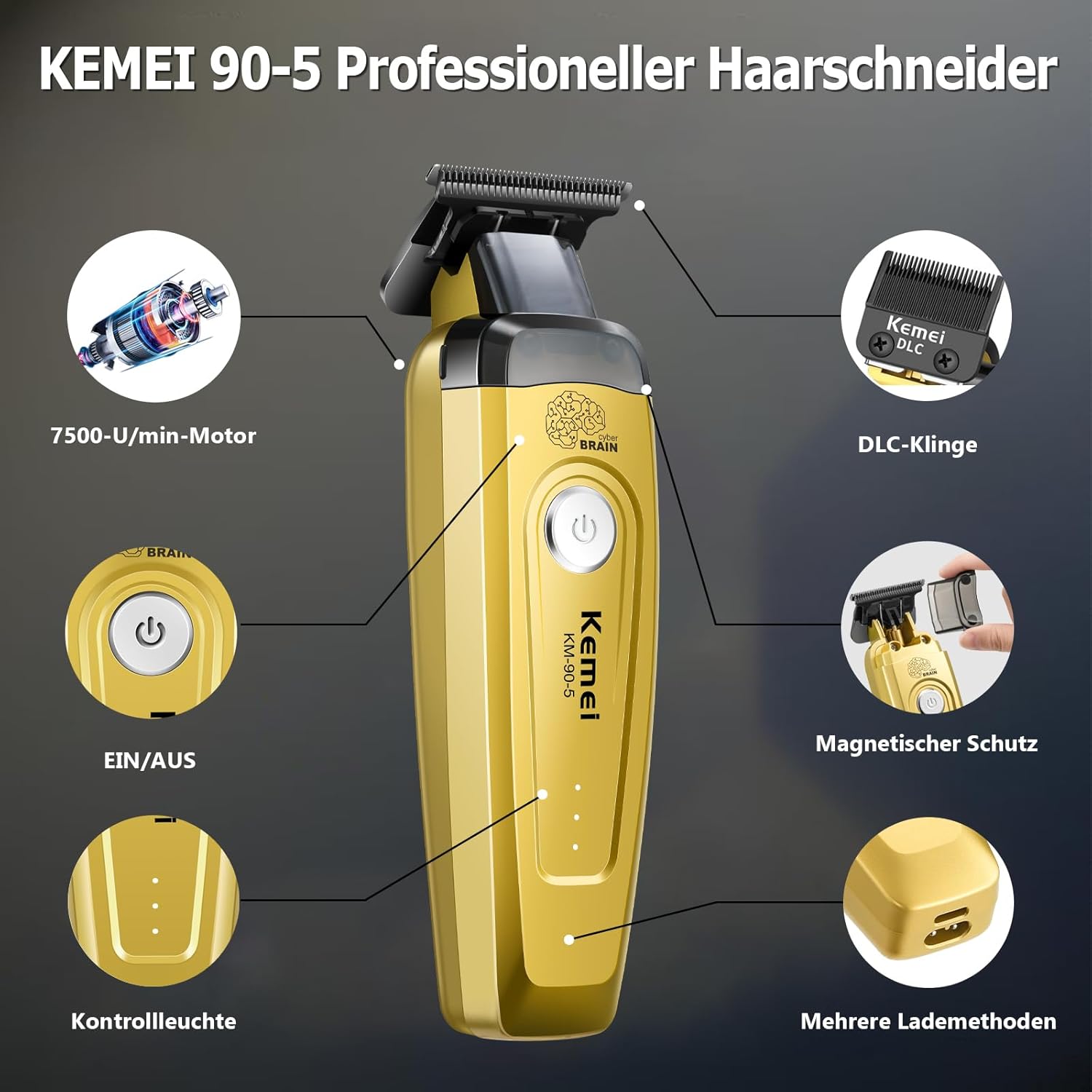 Máquina de Cortar Cabelo KEMEI - Electric Shaver Rotary avaliação e preço