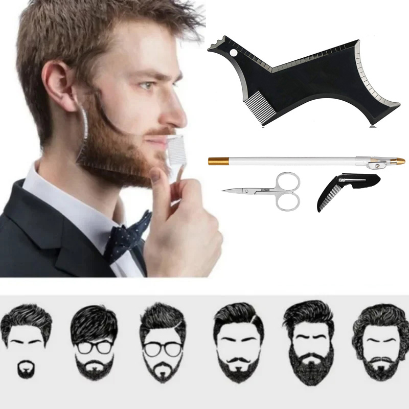 4 pçs conjunto kit de modelage - Beard Trimmer avaliação e preço