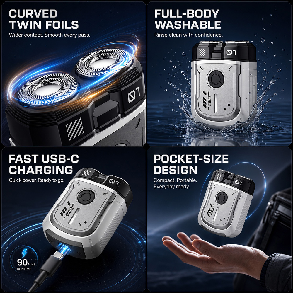 Mini Barbeador Elétrico Estilo - Electric Razor avaliação e preço